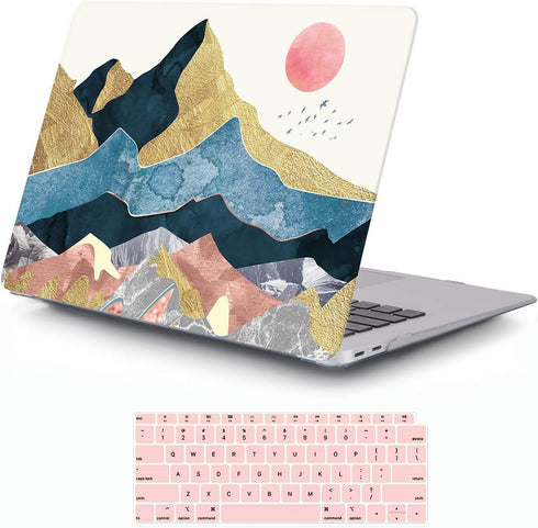 iCasso for MacBook Air 13 Inch Case 2018-2020 Release A2337 M1/A1932/A2179 with Retina Display Touch ID, Protective Hard Shell Case and Keyboard C...