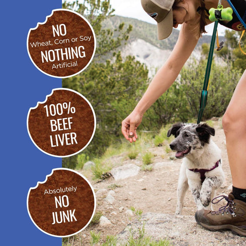 Freeze Dried Beef Liver Bites - Single Ingredient Beef Liver Dog Treats - Low Calorie Training Treats for Dogs - 2oz Bag, 1 Pack...