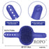 Pet grooming brush for dogs and cats, soft and durable handheld pet hair removal brush (Dark Blue + Orange)...