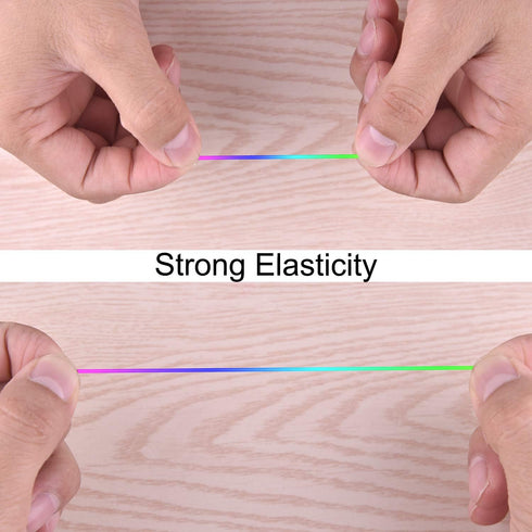 Elastic String Cord, Zealor 2 Roll 1 mm Elastic Thread Beading String Cord for Jewelry Making Bracelets Beading 100 Yards Each Roll (Rainbow)...