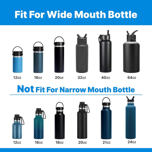 Straw Lid for Hydroflask, Lids with Straw for Hydroflask 12 16 18 20 32 40 64oz Wide Mouth Water Bottles, Replacement Straw Cap Lid for Hydroflask...