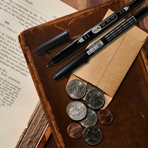 Brown Color 250 Small Coin Envelopes with Black Pen 2 1/4 x 3 1/2 inches 130 gsm Seed Envelopes for Storage of Keys, Cards, Wage, Stamp Collection...