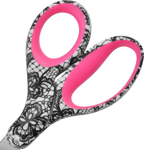 Westcott Trendsetter Straight Lace Pattern Scissor, 8" (16660),Multi...