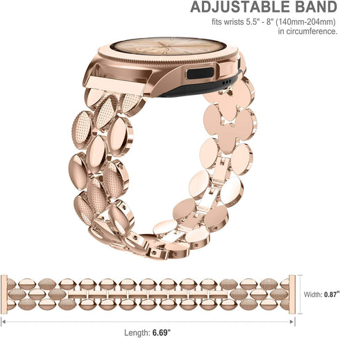 TOYOUTHS Compatible with Samsung Galaxy Watch 7/FE/6/5/4 40mm 44mm Bands, 20mm Metal Strap for Galaxy Watch 6 Classic 43mm 47mm/Watch 5 Pro 45mm/W...