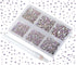 Bymitel 7200 Pieces 6 Mixed Sizes Glue Fix on Glass Rhinestones Round Crystal Gems Flatback for DIY Jewelry Making with one Picking Pen(6-Sizes 72...