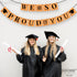 KatchOn, We Are So Proud Of You Banner - Big, 14 Feet, No DIY | Congratulations Banner, Black Orange Grad Decorations | Congratulations Decoration...