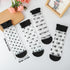 4 Pairs See Through Socks Elastic Womens Sheer Socks Thin Transparent Mesh Socks Clear Nylon Socks Lace Ruffle Sheer Crew Socks Women Fashion...