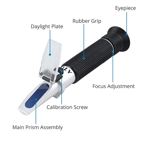 AUTOUTLET Alcohol Refractometer with ATC 0-80% Vinometer Alcohol Tester - Accurately Measure ABV, Alcohol Volume Percent for Spirits, Liquor, Dist...
