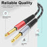 Lightning to Dual 6.35mm 1/4" TS Mono Stereo Y-Cable Splitter,3 in 1 to Dual 1/4-inch Audio Cable, Compatible with smartphones, computers, phones/...