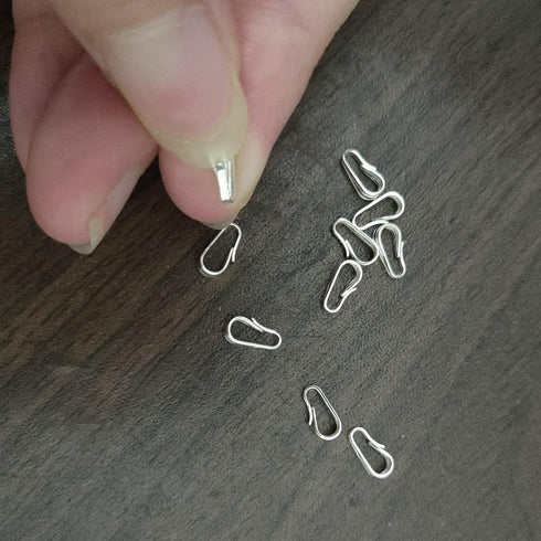 10pcs Solid Sterling Silver Snap-on Bail Pendant Connector Finding for Jewelry Charm Necklace Component Making Supply...