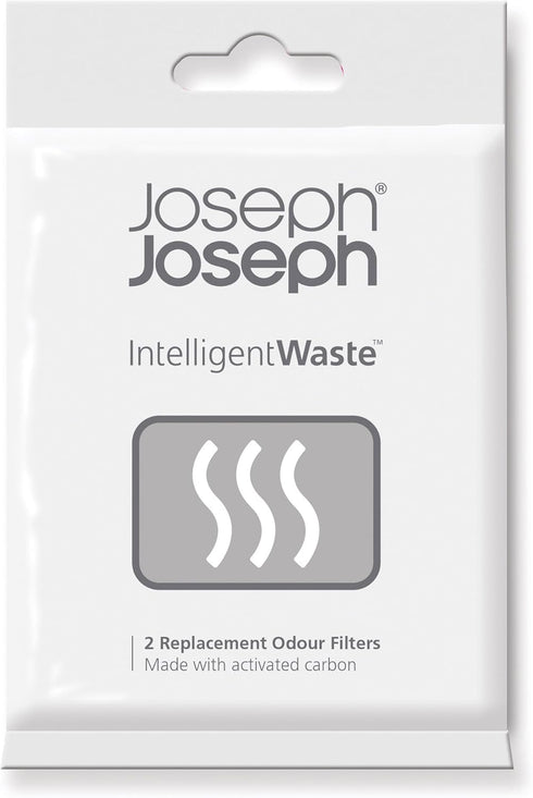 Joseph Joseph Intelligent Waste Replacement Carbon Odor Filters for Totem Titan Compost Bin, 2 Count (Pack of 1), Black...