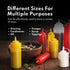 New Star Foodservice 26283 Squeeze Bottles, Plastic, 8 oz, Red, Pack of 6...