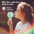 QearFun Handheld Fan Portable, Mini Hand Held Fan with USB Rechargeable Battery, 3 Speed Personal Desk Table Fan with Base, 8-12 Hours Operated Sm...