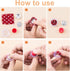 ANCIRS 200 Sets Sewing Buttons Cover Kit for Art Crafts Sewing Notion Supplies, Including 200pcs 7/8" Button Covers & 200pcs Button Backs & 2 Butt...