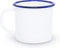 Crow Canyon Home Enamelware Mug, 12 ounce, Vintage White/Blue (Single)...