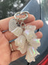 Backpack Keychains Charms For Girls, Car Key Chain Lily of the valley Simulated Resin Glow in the Dark Key ring Keychains (white)...