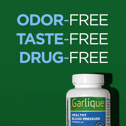 Garlique Garlic Extract Supplement, Healthy Blood Pressure Formula, Odorless & Vegan, 60 Caplets...