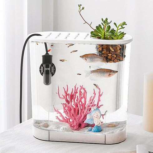 Small Aquarium Heater,Submersible Adjustable Mini Fish Tank Heater 20W,Betta Heater with External Temperature Controller,LED Temperature Display, ...