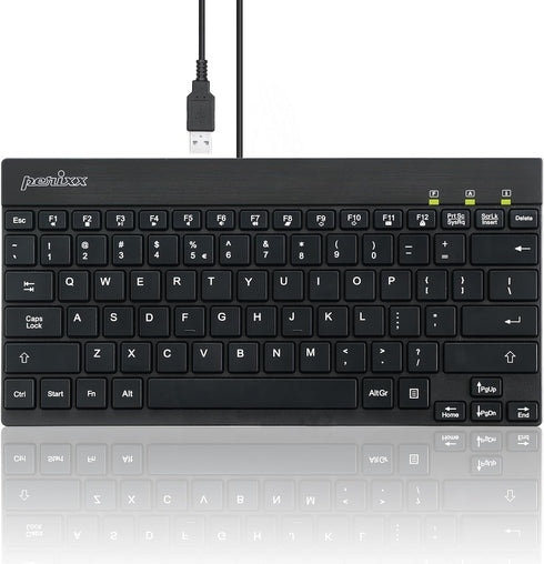 Perixx PERIBOARD-426 Wired Mini Low Profile Keyboard (Wired USB), US English Layout (11665)...