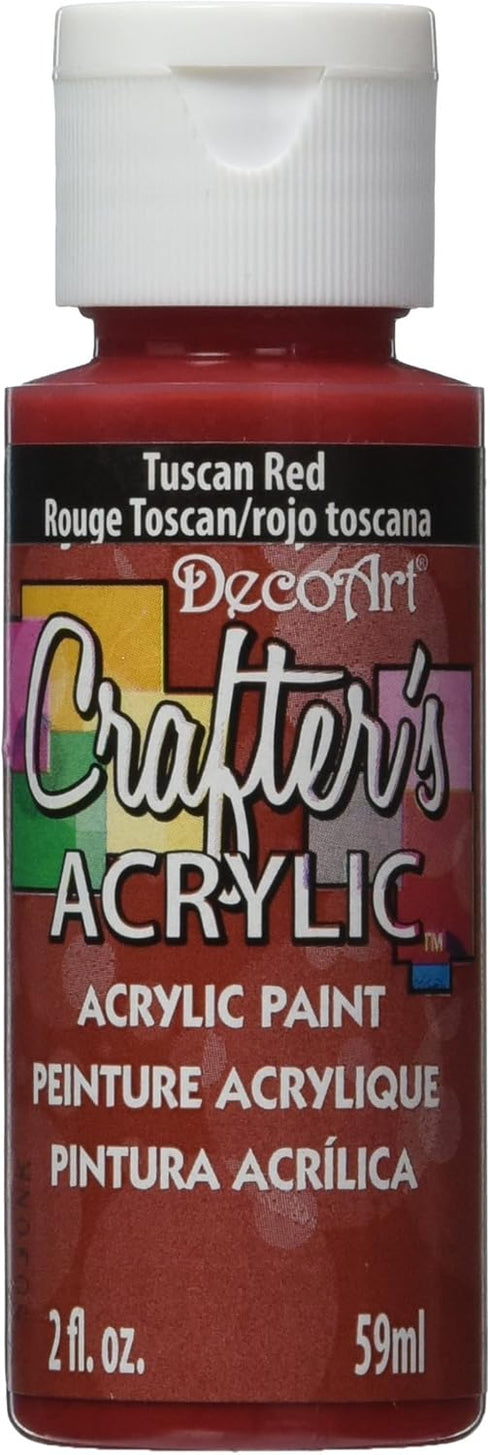 DecoArt DCA126-3 Crafter's Acrylic Paint, 2-Ounce, Tuscan Red...