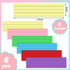 150 Sheets Sentence Strips Ruled Rainbow Sentence Strips Sentence Learning Strips for School Office Supplies, 6 Colors, 6 Pack (Multi Colors, 3 x ...