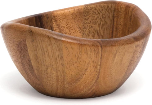Lipper International Acacia Wave Serving Bowl for Fruits or Salads, Small, 6" Diameter x 3" Height, Single Bowl,20 fluif ounces...