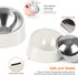 Tilted Angle Dog Bowl, 15° Slanted Stainless Steel Dog Cat Food Bowl, Non-Slip & Non-Spill Pet Feeder with Elevated Detachable Melamine Stand, Eas...