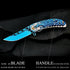 Pocket Knife for Men, Cool Folding Knife With 3D Blue Dragon Embossed Relief, Great Christmas Gift Edc Knife For Men Outdoor Survival Camping...