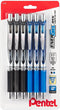 Pentel Energel 0.3 MM Ultra Fine Rtx Retractable Liquid Gel Pen - Needle Tip - 6 Pack Of 3 Black Ink & 3 Blue Ink Deluxe Pens...