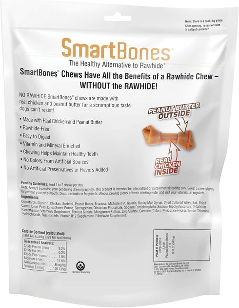 SmartBones Large Chews, Treat Your Dog to a Rawhide-Free Chew Made With Real Meat and Vegetables 3 Count (Pack of 1)...