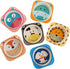 ZEAYEA 6 Pack Bamboo Kids Bowls, 10 Oz Durable Cartoon Bowls for Children, BPA Free Cute Snacks Bowls, Square Dinner Tableware for Serving Soup, C...