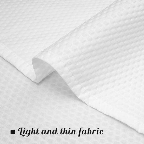 Mrs Awesome Embossed Microfiber Extra Long Shower Curtain Liner 71 x 84 inches, Soft Fabric Shower Curtain Washable and Water Repellent,71x84, Whi...