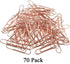 HAHIYO Paper Clips Large Sturdy 2 inches Length 70 Pack Paperclips Heavy Duty Tight Grip Rust Proof Reusable Metal Bright Rose Gold for Home Offic...