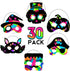 OuMuaMua 30PCS Halloween Rainbow Scratch Mask Art Craft Kit, Bat Witch Pumpkin Zombie Pirate Skull Scratch Paper Art Mask for Halloween Party Craf...