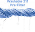 3 Packs 211+ Replacement Washable Pre-Filters Compatible with Blueair Blue Pure 211+ Air Cleaner Purifier, Washable Fabric Cover Filter...