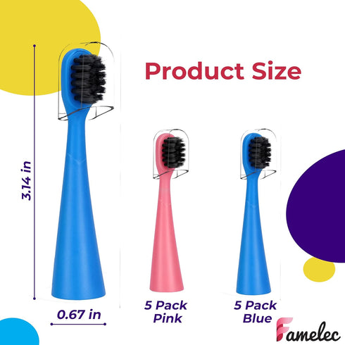 10Pcs for Burst Kids Replacement Heads, Perfect Fit for Burst Toothbrush Heads Kids, Ultra Soft Bristles for Deep Clean, Perfect for Burst Kids To...