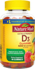Nature Made Extra Strength Vitamin D3 5000 IU (125 mcg) per serving, Dietary Supplement for Bone, Teeth, Muscle and Immune Health Support, 80 Gumm...