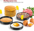 Egg Ring for Frying Eggs and English Muffin - Round Egg Shaper Mold with Anti-scald Handle - Stainless Steel Non-stick Egg Cooker Ring - 2 Pack...