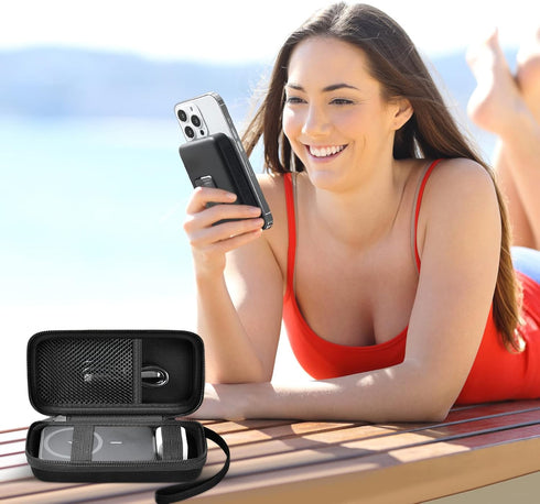 Case for Anker Magnetic Battery 10,000mAh Foldable Wireless Portable Charger, 633/622/621/321 5,000mAh Power Bank (MagGo) Holder, Storage for Base...