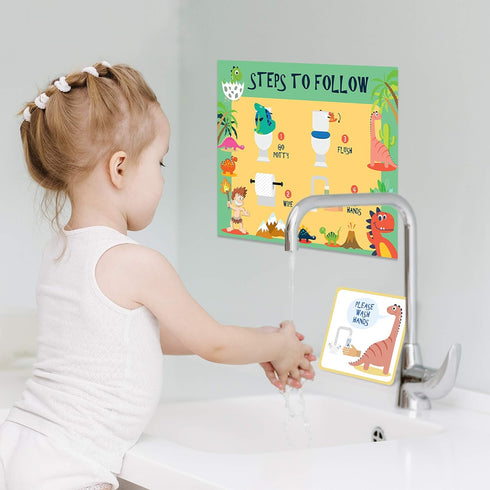 ATHENA FUTURES Potty Training Chart for Toddlers - Dinosaur Design - Sticker Chart, 4 Week Reward Chart, Certificate, Instruction Booklet - for Bo...