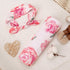 DRESHOW BQUBO Newborn Floral Receiving Blankets Newborn Baby Swaddling with Headbands Sleepsack Toddler Warm...