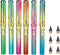 6 Sets Everlasting Pencil with BONUS 6pcs Replacement Nibs, Infinity Inkless Pencil with Erasers, Magic Cute Forever Pencil for Kids Writing, Sket...
