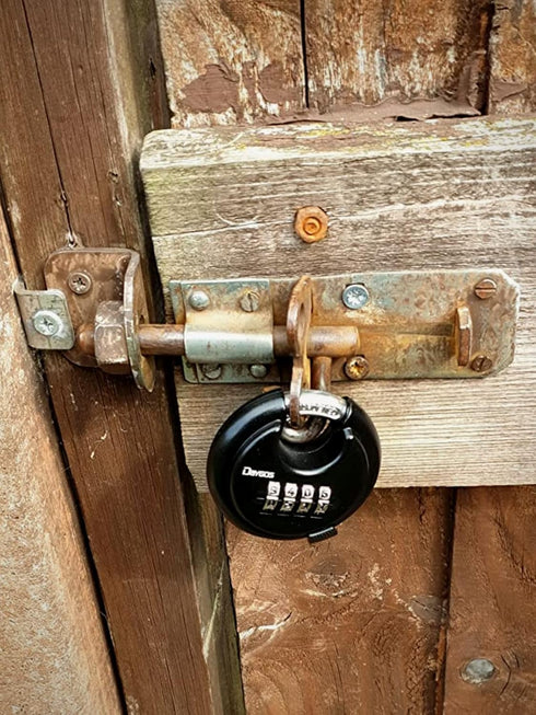 DAYGOS Combination Disc Padlocks for Outdoor - Heavy Duty 4 Digit Code Lock, Combo Discus Lock for Storage Unit,Gate,Fence,Traile(3/8-in Shackle,1...