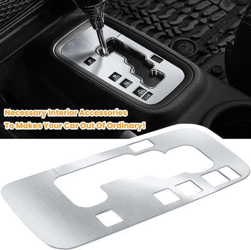 Trim Gear Frame Cover Gear Shift Box Cover for Jeep Wrangler 2012-2018 JK JKU Sport Sahara Freedom Rubicon Unlimited Gear Shift Panel Cover Trim I...