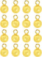 Bezelry 16 Pieces Gold Ball Metal Shank Buttons - 8mm - 5/16 inch (Light Gold)...