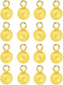 Bezelry 16 Pieces Gold Ball Metal Shank Buttons - 8mm - 5/16 inch (Light Gold)...