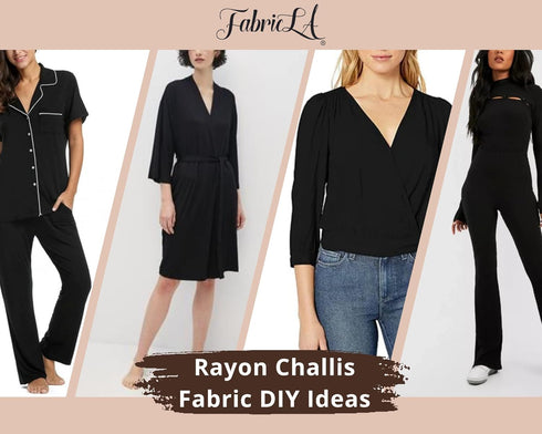 Rayon Challis Fabric by The Yard - 60" Inches Wide - Lightweight Rayon Fabric - Use Rayon Fabric by The Yard for Lounge Wear, Jumpsuits, Pajamas, ...