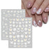 JMEOWIO 12 Sheets Spring White Flower Nail Art Stickers Decals Self-Adhesive Pegatinas Uñas Summer Butterfly Leaf Floral Nail Supplies Nail Art De...