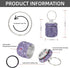Keychain Pill Holder Bling Small Pill Box for Purse Portable Pill Case Organizer Cute Key Chain Pill Container Bottle for Capsule Vitamin Suppleme...