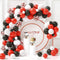 KBZVNAF Black Red Balloons Garland Arch Kit - 120Pcs White Red Black Confetti Latex Balloons for Wedding Baby Shower Birthday Graduation Party Dec...